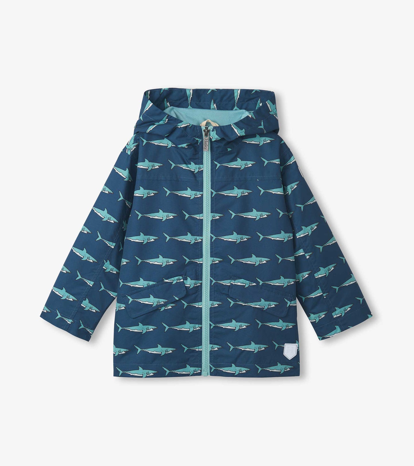 Boys Shark Tank Zip-Up Lightweight Rain Jacket