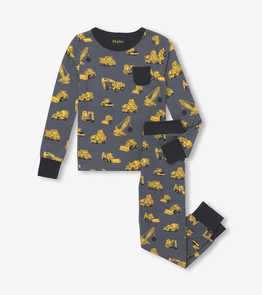 Boys Under Construction Bamboo Pajama Set