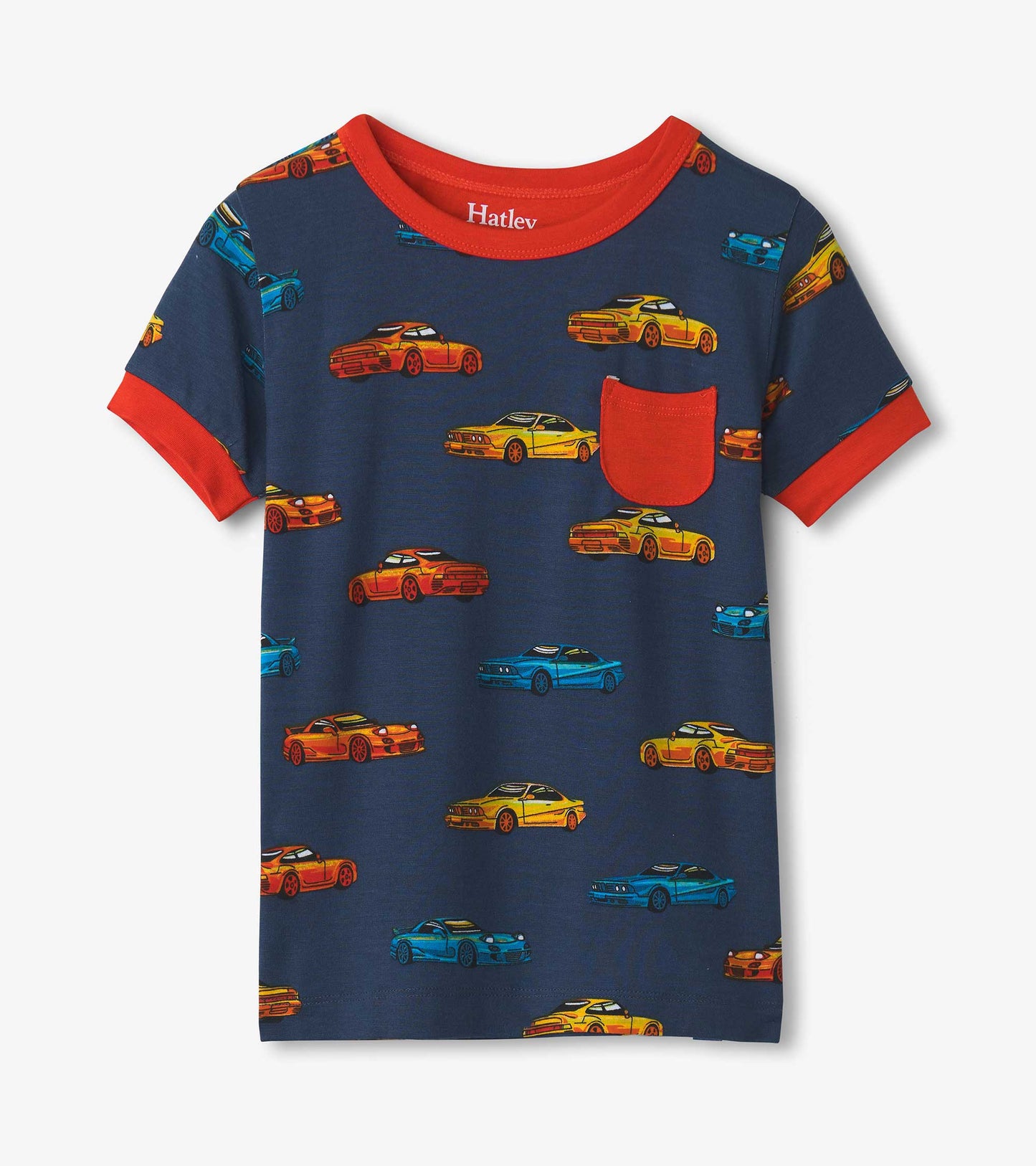 Boys Sport Cars Bamboo Short Pajama Set