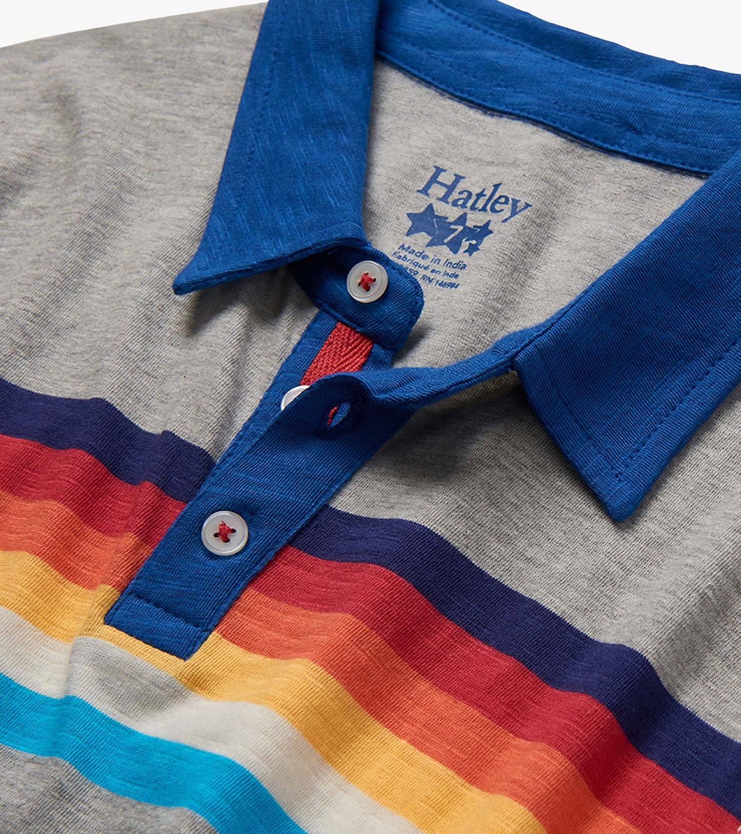 Boys 70's Stripes Polo T-Shirt