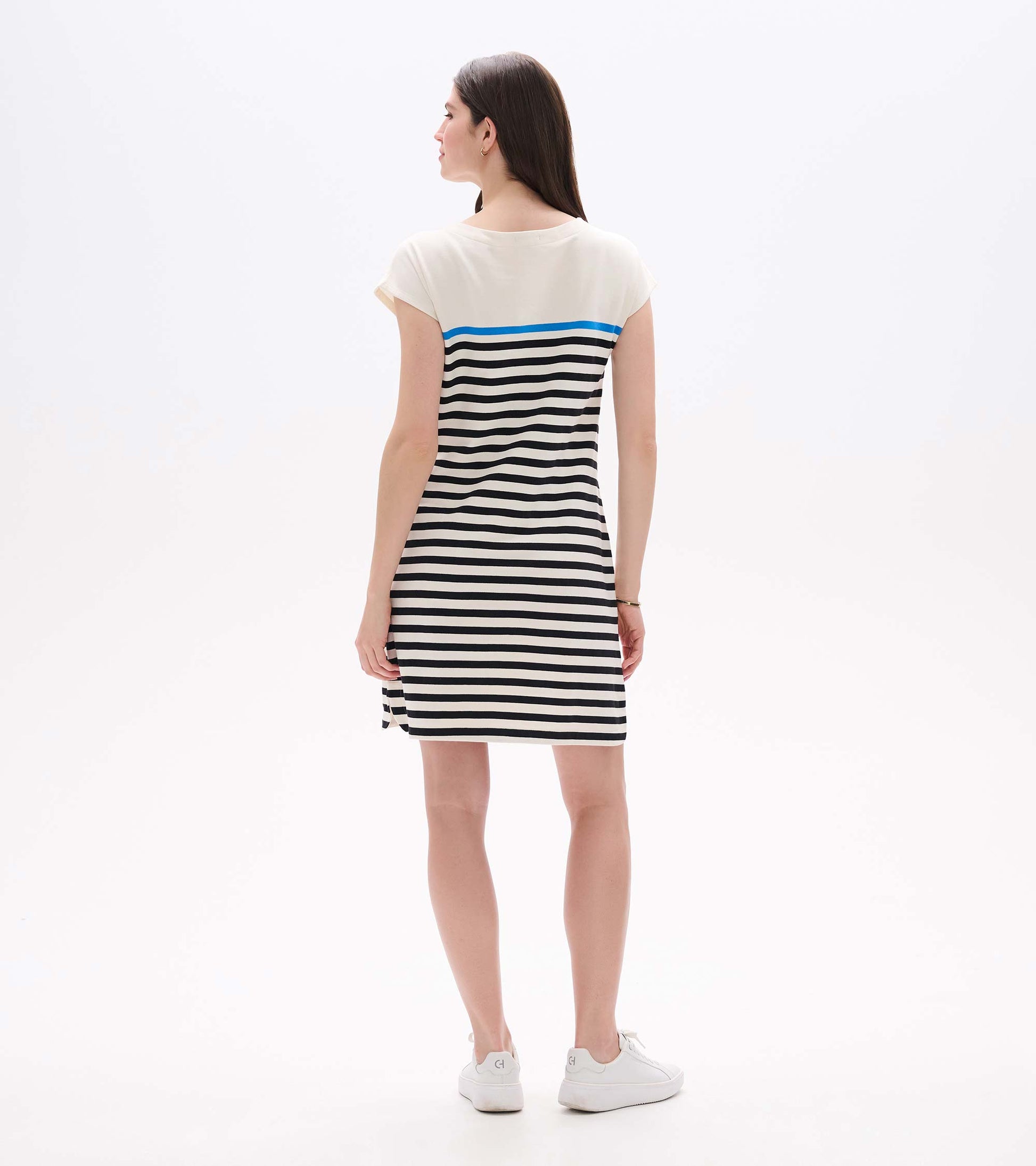 black and white striped knee length dress 1901 womens small black white striped dress sleeveless knee length Beetlejuice