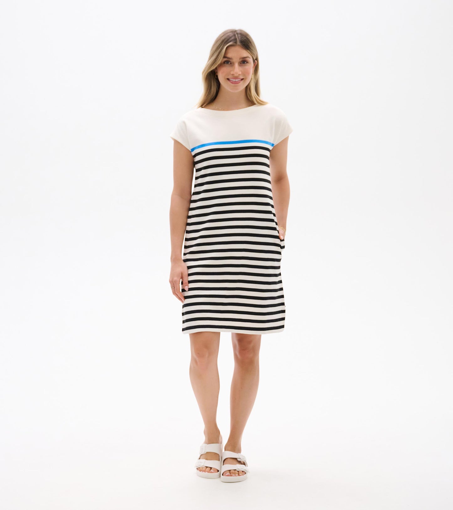 Capri Dress - Black Stripes