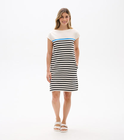 Capri Dress - Black Stripes