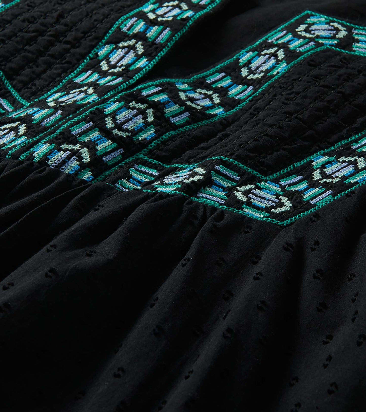 Amira Tiered Dress - Black Swiss Dot