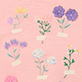 View Baby & Toddler Girls Blossom T-Shirt & Short Set - Pastel floral pattern with small pink, purple, and blue flowers on a peach background
