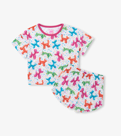 Girls Balloon Pets Short Sleep Set