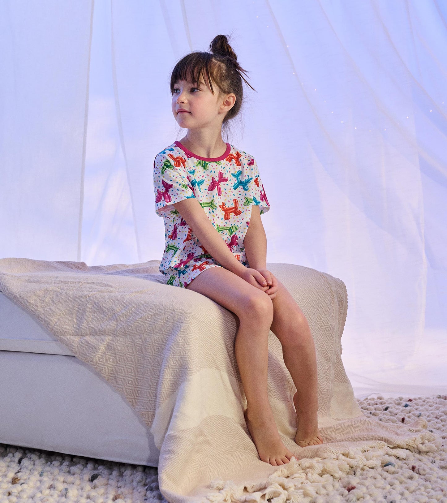 Girls Balloon Pets Short Sleep Set