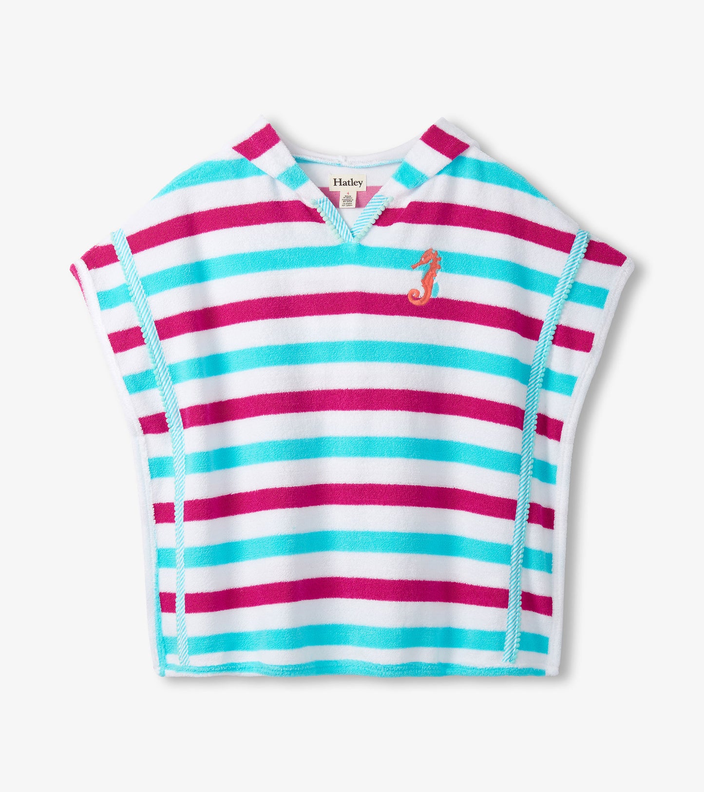Girls Beach Stripes Hooded Cover-Up