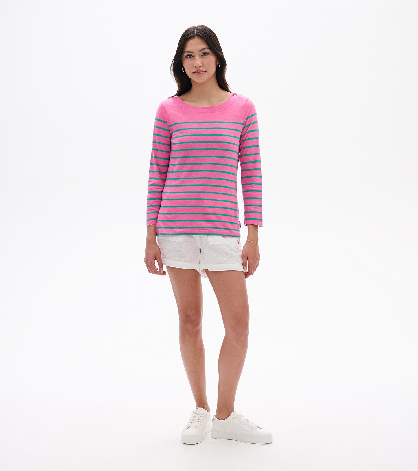 Button Breton - Watermelon Stripes