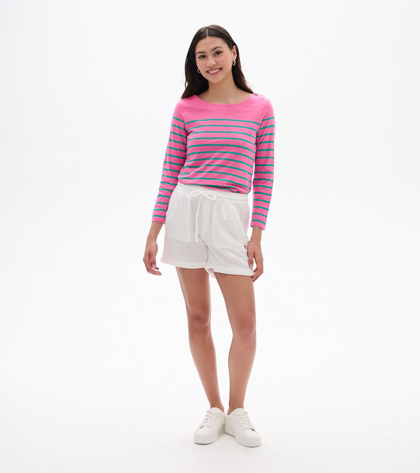 Button Breton - Watermelon Stripes