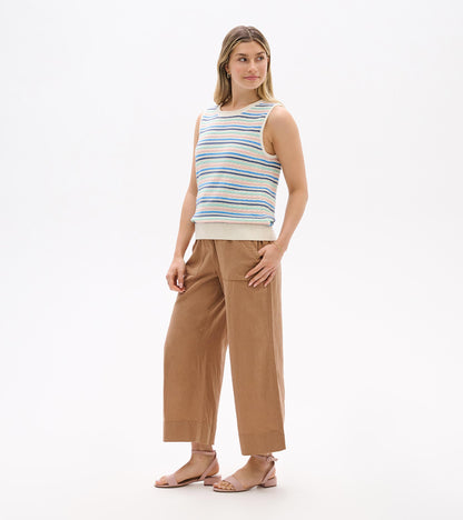 Kate Sleeveless Tank - Blush Stripes