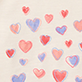 View Baby & Toddler Girls Puffy Hearts T-Shirt & Short Set - Pink and purple watercolor hearts pattern on a light background