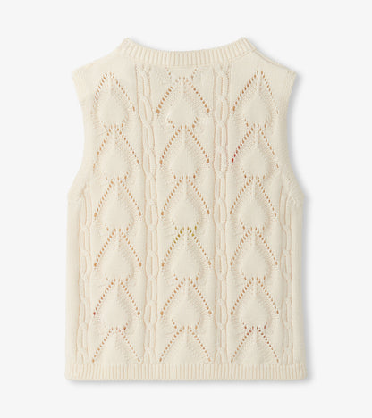 Girls Delicate Flower Crochet Top