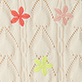 View Girls Delicate Flower Crochet Top - Cream textured pattern with pink and green flower shapes