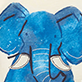 View Baby & Toddler Boys Elephant T-Shirt & Shorts Set - Blue elephant head illustration with white tusks