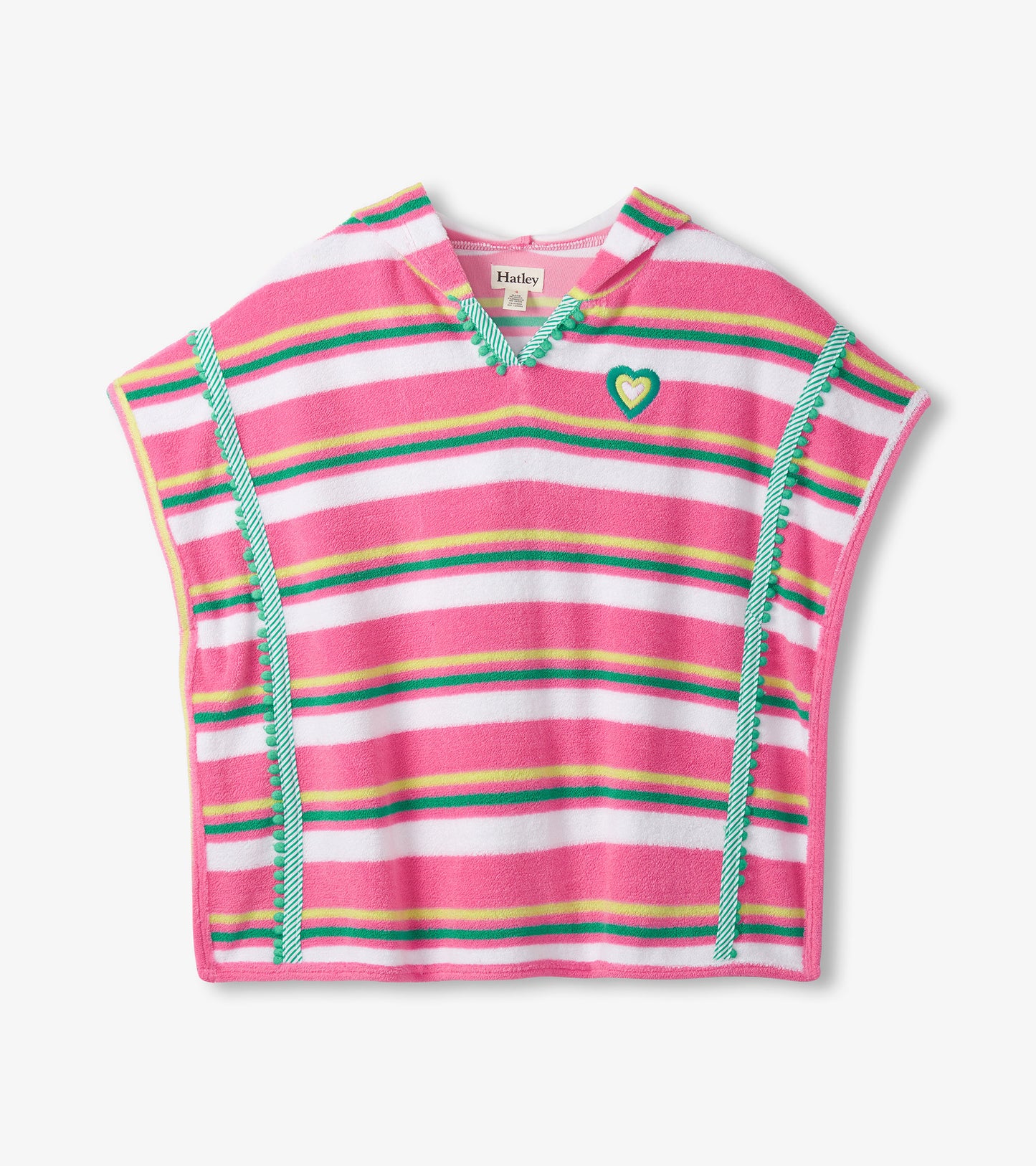 Girls Candy Stripes Hooded Cover-Up