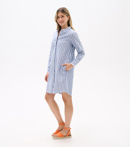 Julia Shirt Dress - Classic Stripes