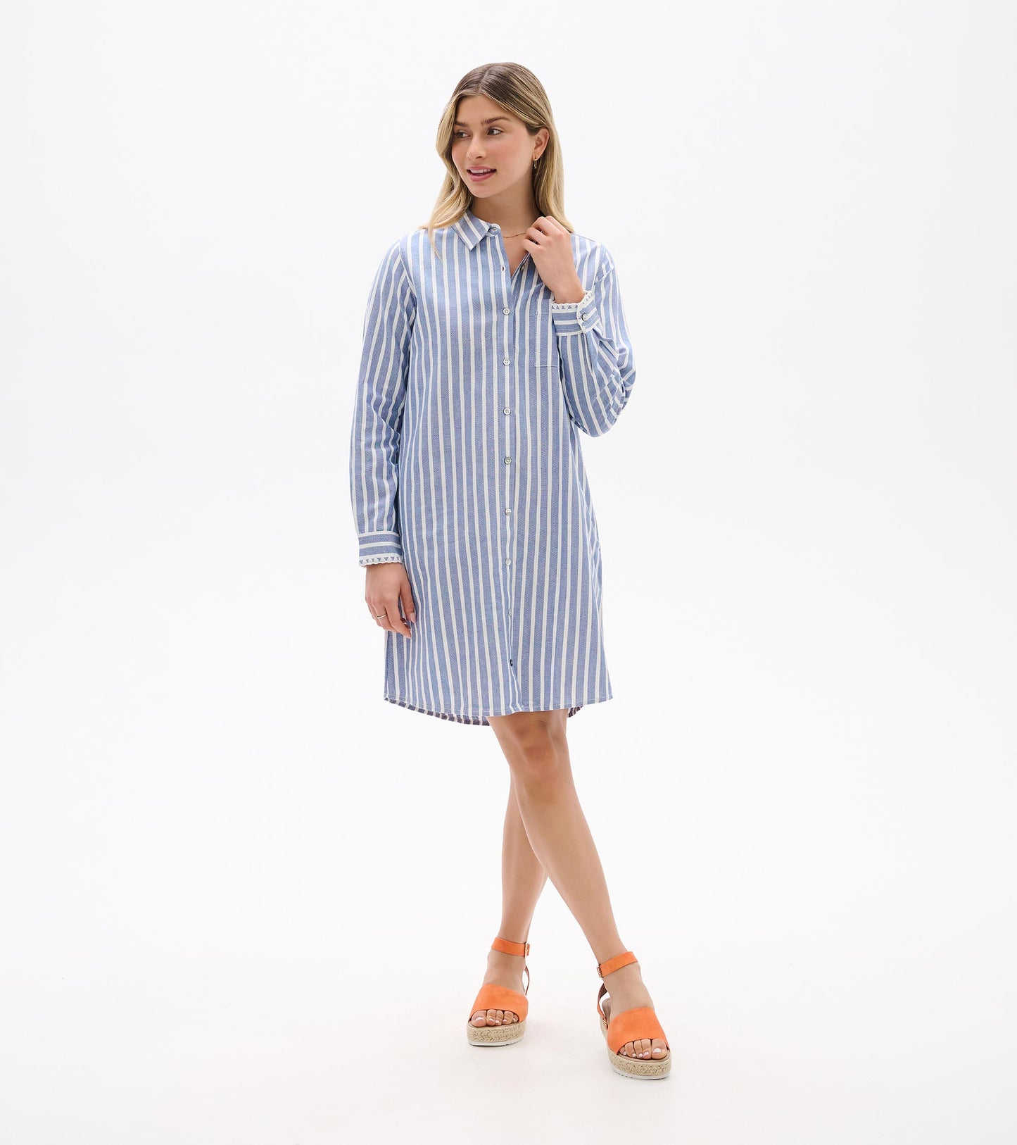 Julia Shirt Dress - Classic Stripes