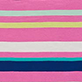 View Zip-Back Tee Dress - Cheery Stripes - Pink and green horizontal stripes with a navy blue stripe near the bottom