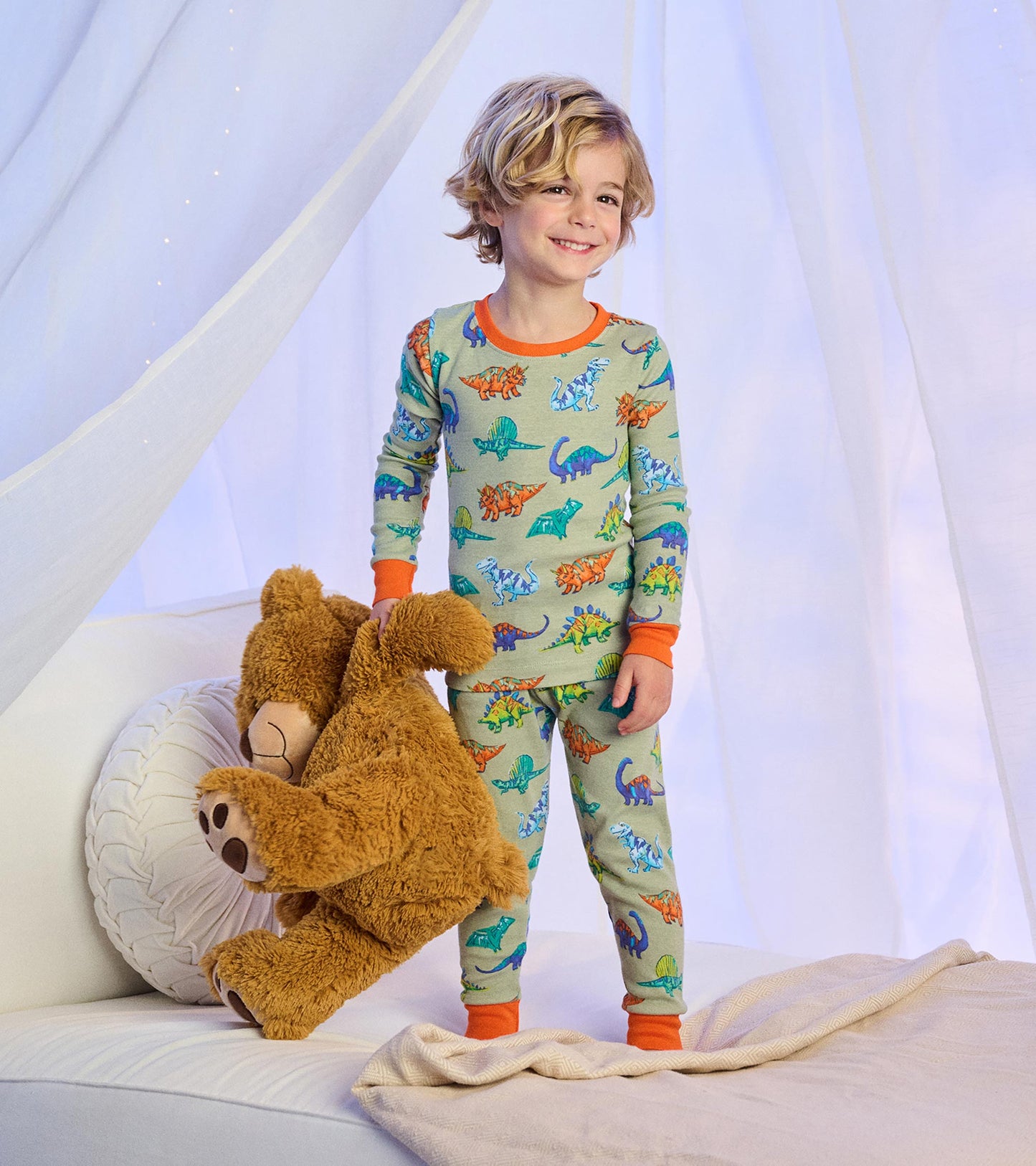 Boys Dino Party Cotton Pajama Set