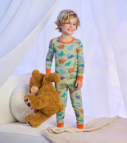 Boys Dino Party Cotton Pajama Set