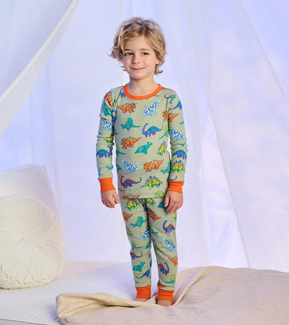 Boys Dino Party Cotton Pajama Set