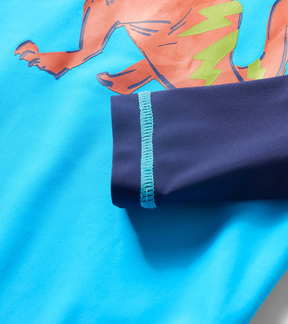 Boys Dino Graphic Long Sleeve Rashguard