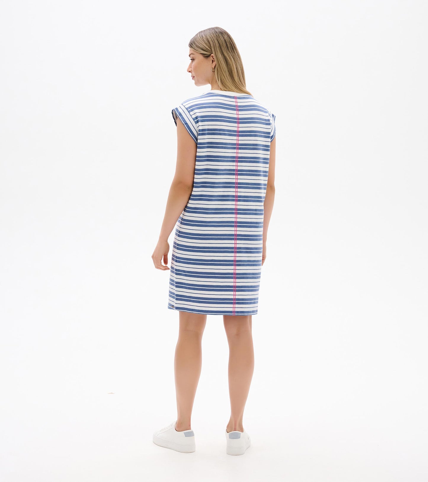 Pocket Tee Dress - Double Blue Horizon