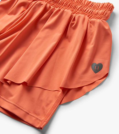 Girls Fusion Coral Running Shorts