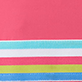 View Girls Fandango Pink Pleated Active Dress - Horizontal pink, teal, white, yellow, and blue stripes