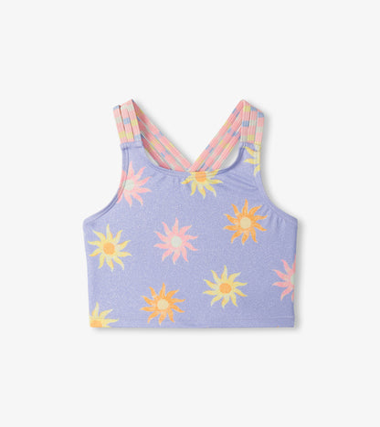 Girls Lavender Sunshine Two-Piece Swimsuit