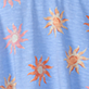 View Girls Faded Suns Floaty Skort - Blue fabric with orange embroidered sunburst flowers
