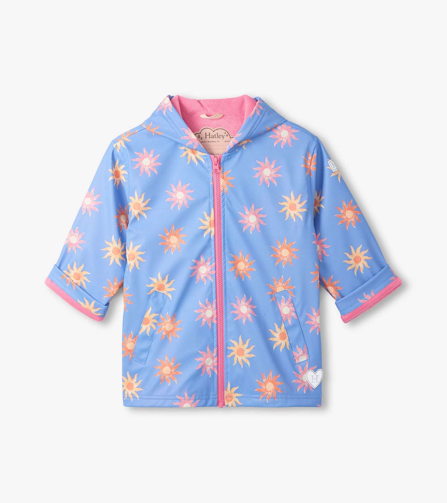 Girls Faded Suns Zip-Up Rain Jacket