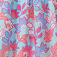 View Girls Graphic Floral Smocked Sundress - Pink and blue floral pattern on bright pink and turquoise fabric