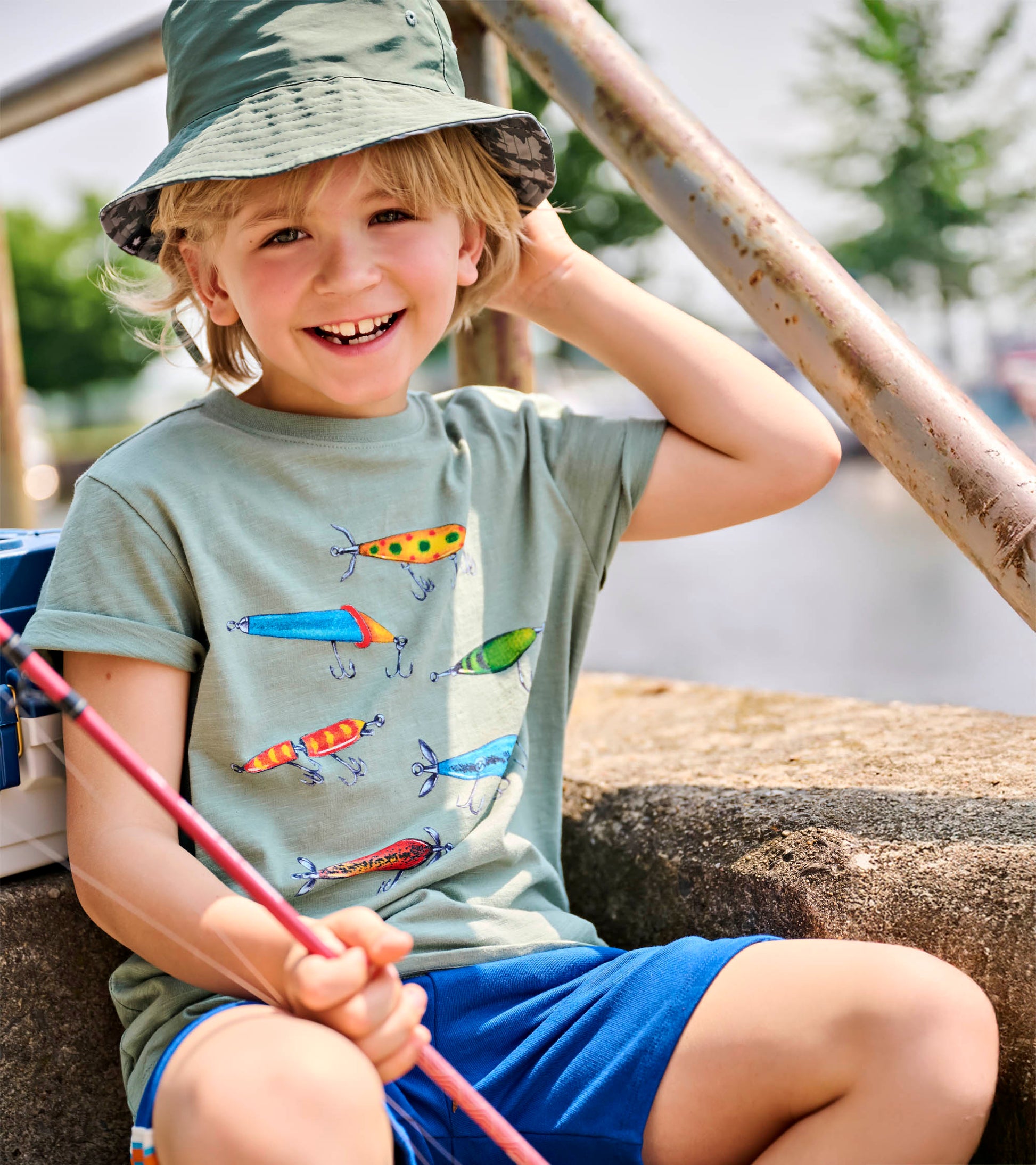 Hatley-Fishing Lure Graphic Tee 7 / Green