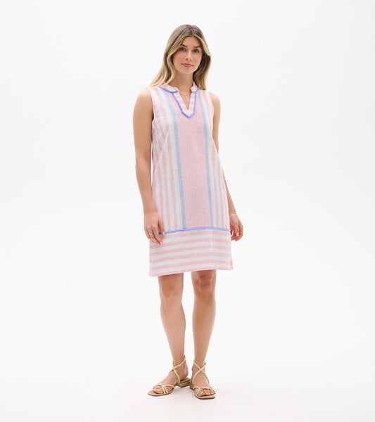 Marin Dress - Gradient Pink Stripes