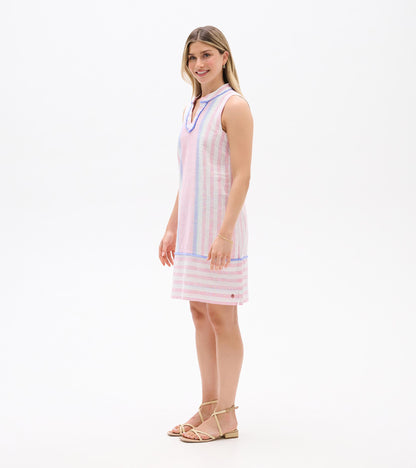 Marin Dress - Gradient Pink Stripes