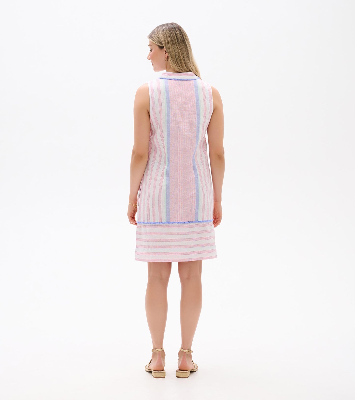 Marin Dress - Gradient Pink Stripes