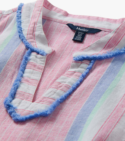 Marin Dress - Gradient Pink Stripes