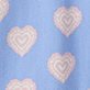 View Girls Heart Burst Full-Zip Hoodie - Three peach heart motifs on a blue textured background