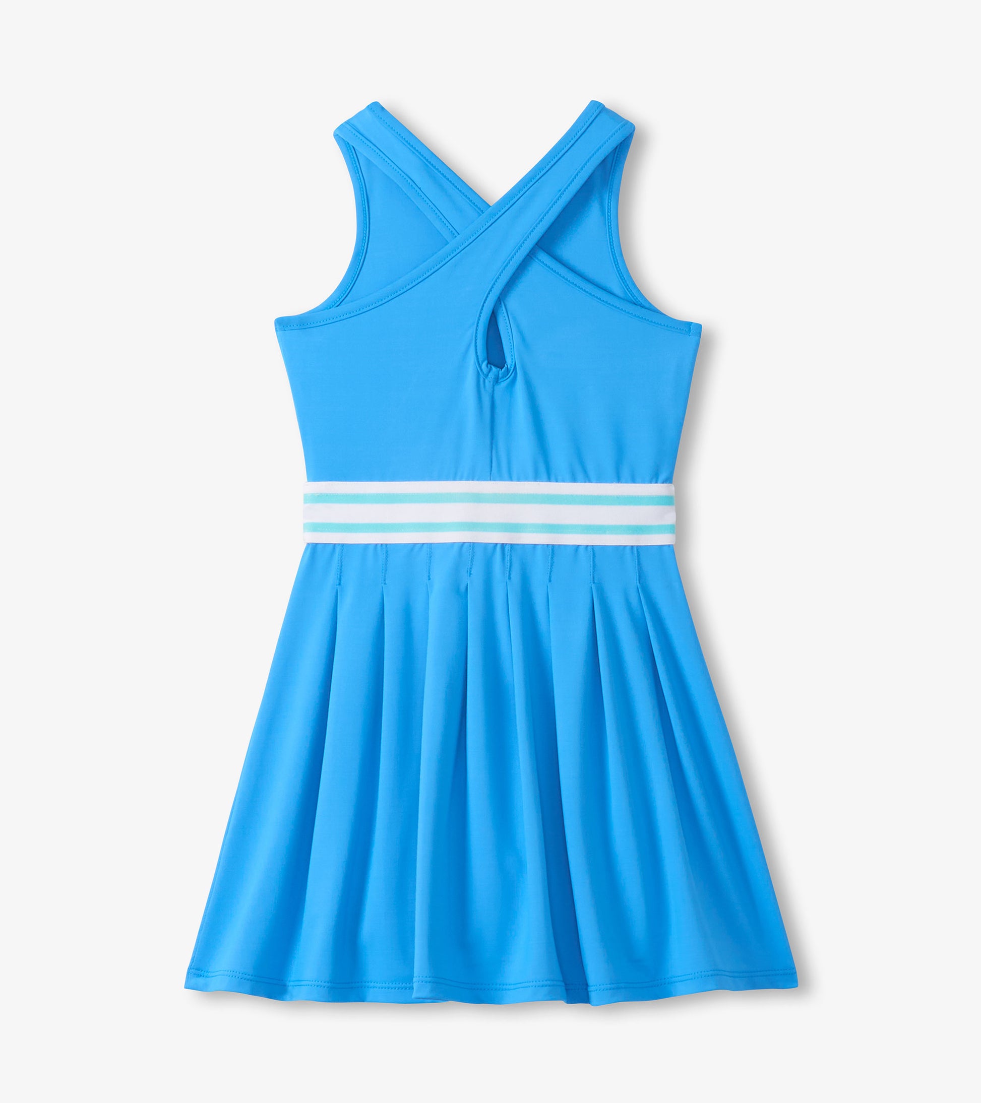 Girls Malibu Blue Pleated Active Dress