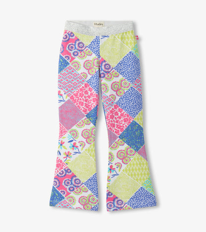 Girls Mix-Up Patch Work Stretch Bell Bottoms