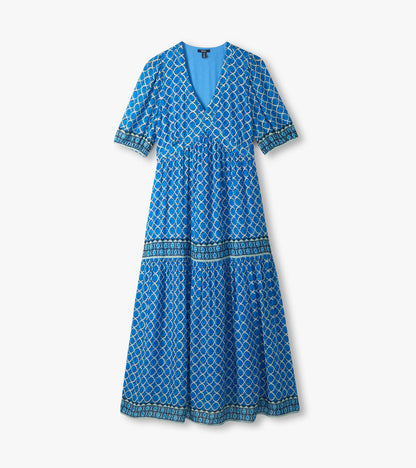 Willow Dress - Water Blue Medallion