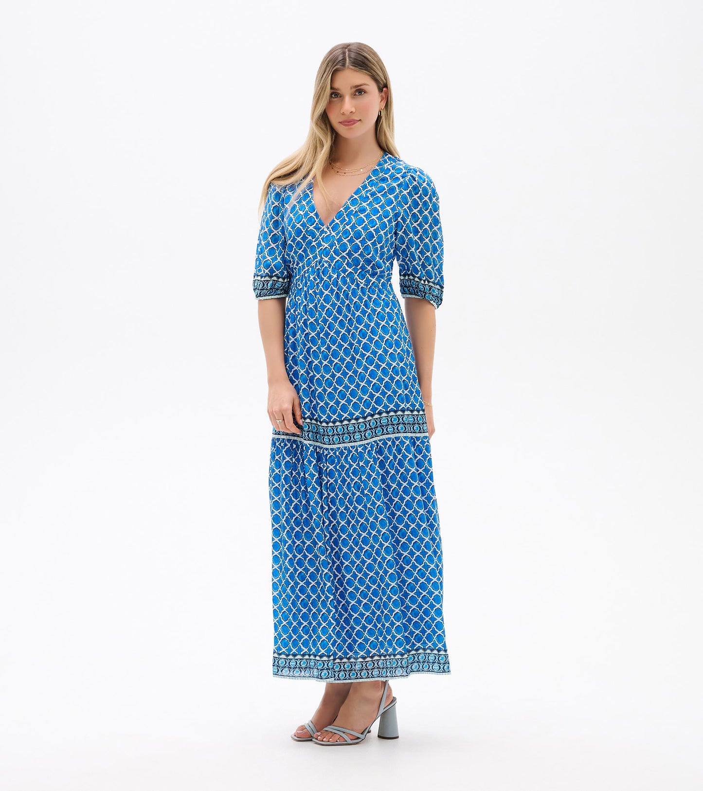 Willow Dress - Water Blue Medallion