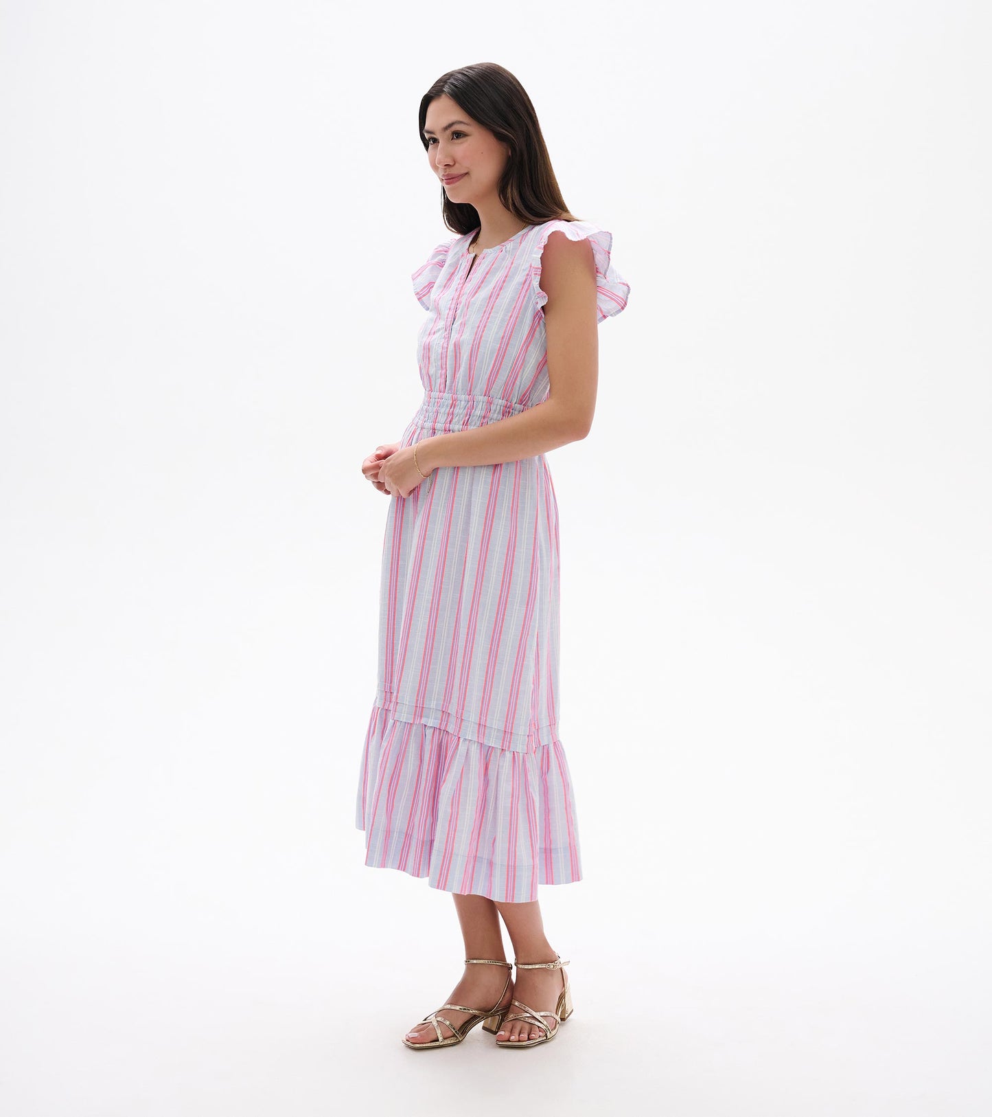 Fiona Dress - Neon Stripes