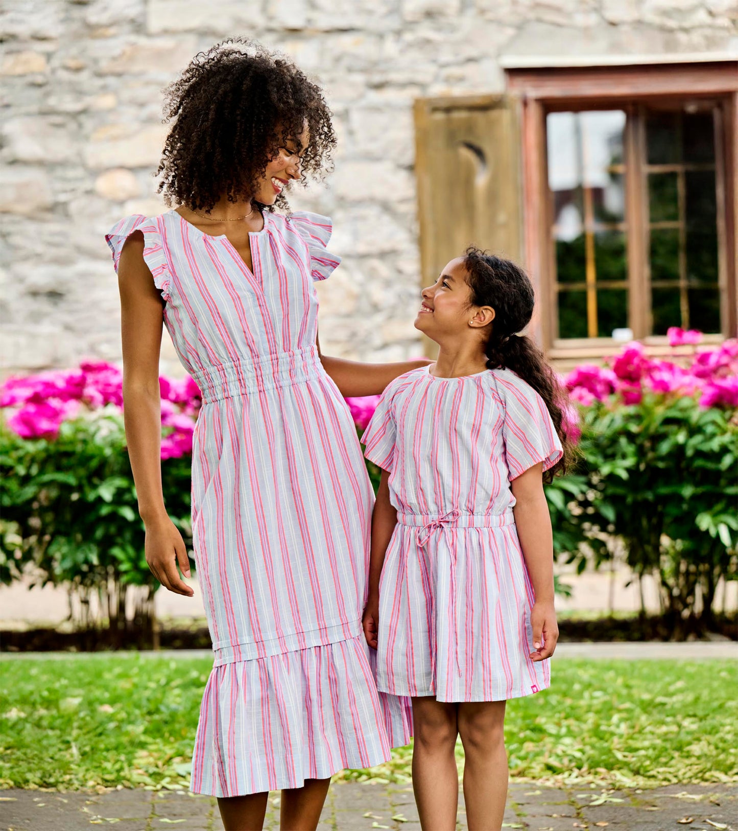 Fiona Dress - Neon Stripes