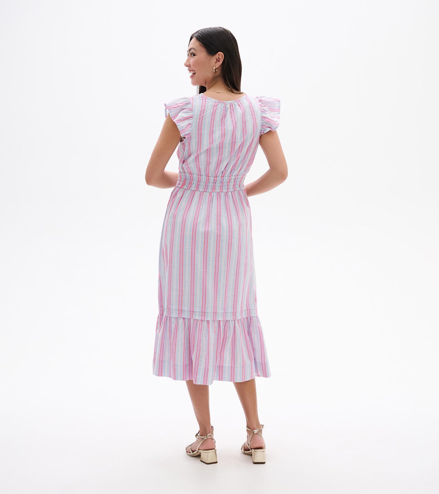 Fiona Dress - Neon Stripes