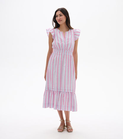 Fiona Dress - Neon Stripes