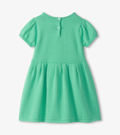 Baby & Toddler Girls Neptune Green Knit Pointelle Dress