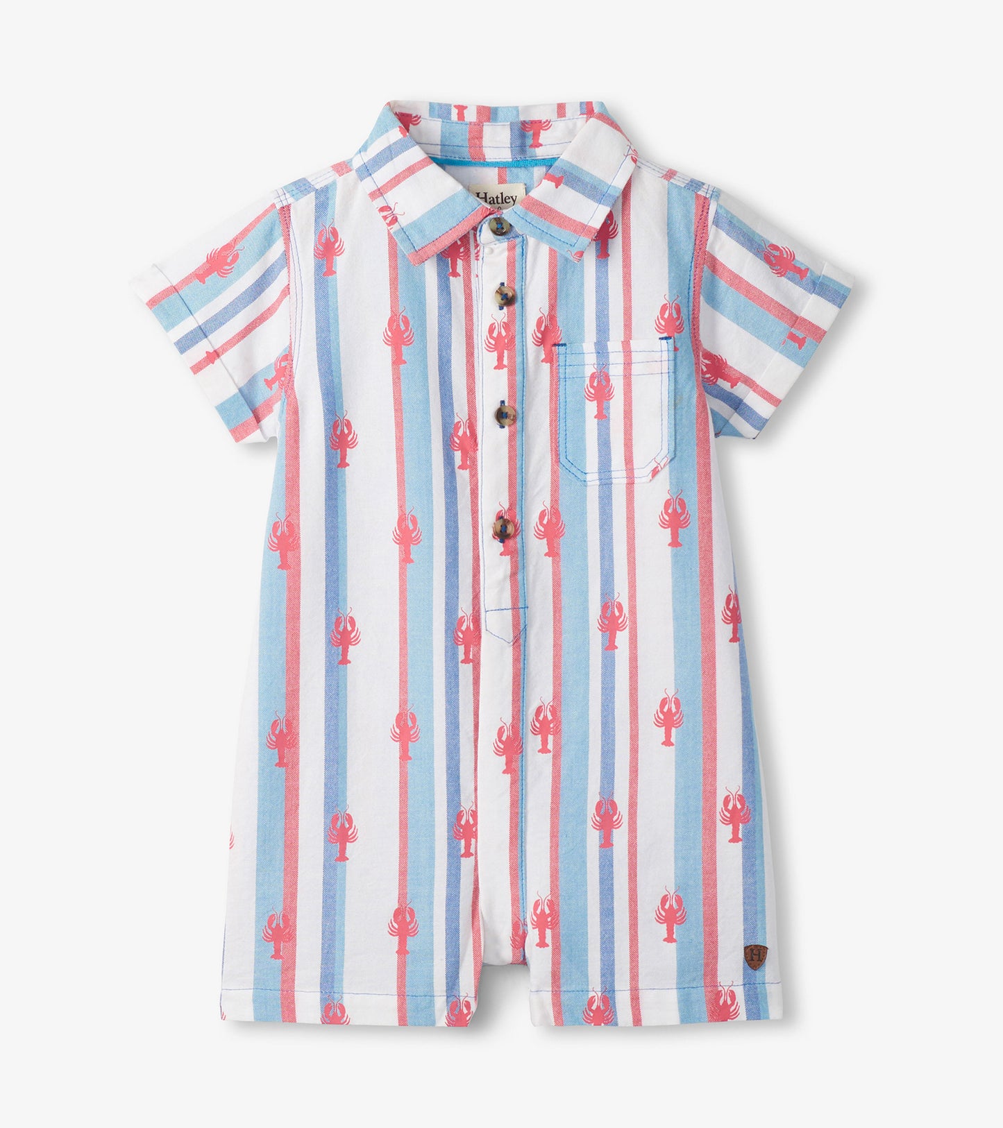 Baby & Toddler Boys Preppy Lobsters Woven Romper